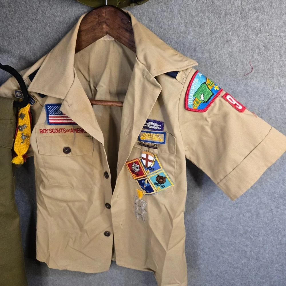 Boy Scouts of America Uniform Cargo Pants Olive Green Cargo Size 10/ 25 & shirt